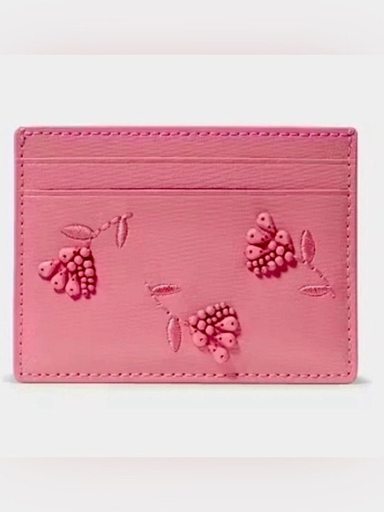 kate spade Accessories - Kate Spade NWT Floral Small Slim Card Holder PINK (MSRP $109)